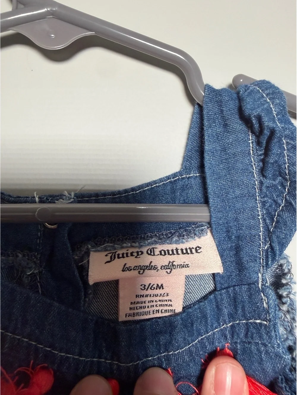 Y2K Denim Juicy Couture Baby Girl Outfit Size 3-6 Months